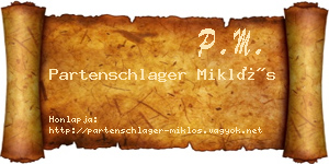 Partenschlager Miklós névjegykártya